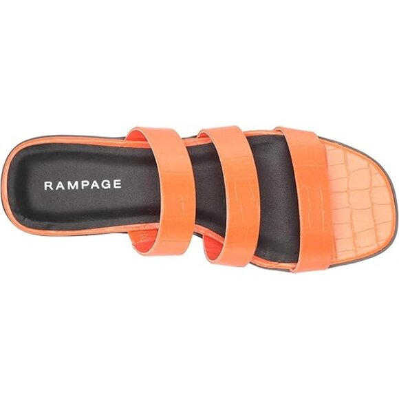 Rampage Ally Size 7 Slide Sandals Croc Embossed Padded Insole Comfort Design - Picture 5 of 10